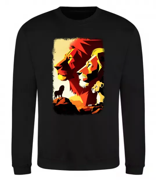 Світшот Король лев Чорний фото