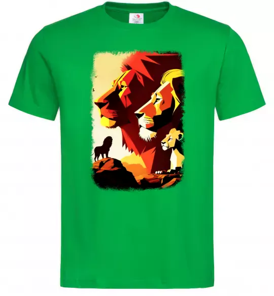 Мужская футболка Король лев Зеленый фото