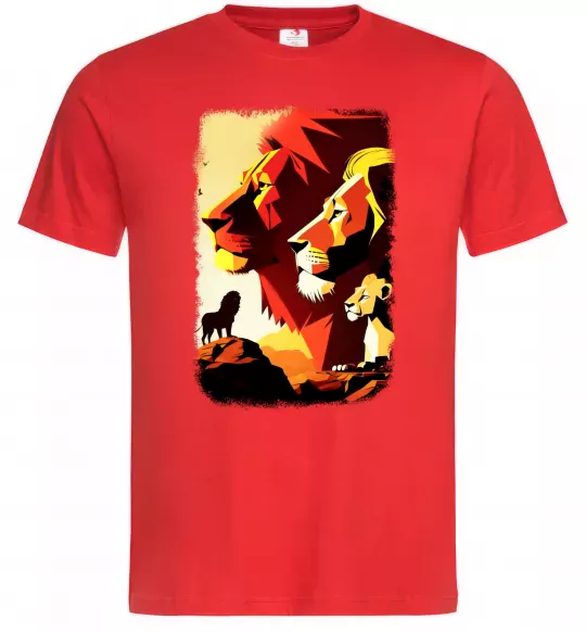 Мужская футболка Король лев Красный фото