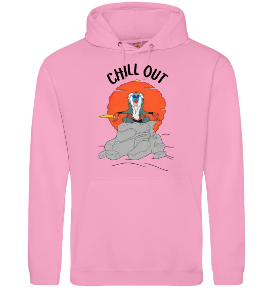 Чоловіча толстовка (худі) Король Лев Рафики Chill Out Рожевий фото