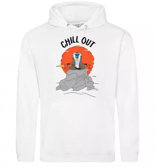 Жіноча толстовка (худі) Король Лев Рафики Chill Out Білий фото