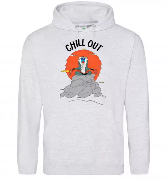 Жіноча толстовка (худі) Король Лев Рафики Chill Out Сірий меланж фото