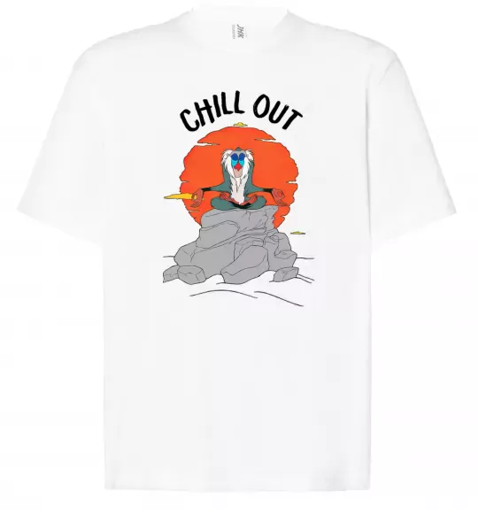 Футболка Оверсайз Король Лев Рафики Chill Out Белый фото