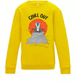 Детский Свитшот Король Лев Рафики Chill Out Солнечно желтый фото