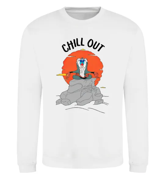 Свитшот Король Лев Рафики Chill Out Белый фото