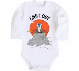 Детский боди Король Лев Рафики Chill Out Белый фото