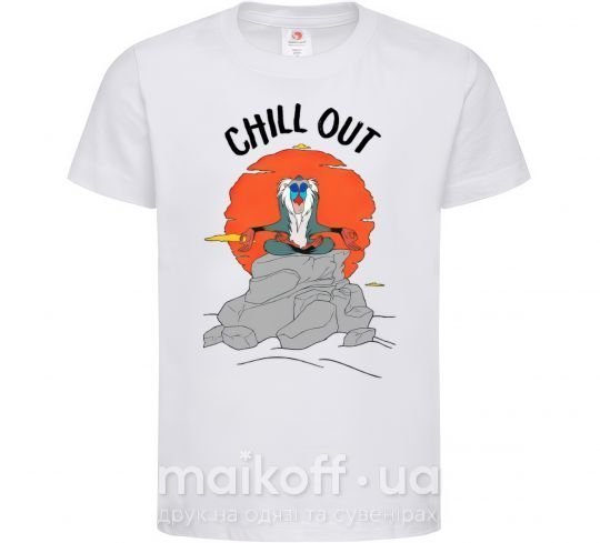 Дитяча футболка Король Лев Рафики Chill Out Білий фото