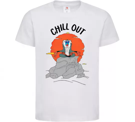 Дитяча футболка Король Лев Рафики Chill Out Білий фото