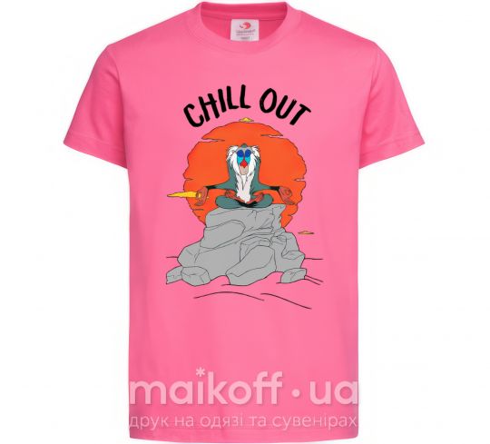 Дитяча футболка Король Лев Рафики Chill Out Яскраво-рожевий фото
