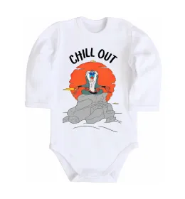 Детский боди Король Лев Рафики Chill Out Белый фото