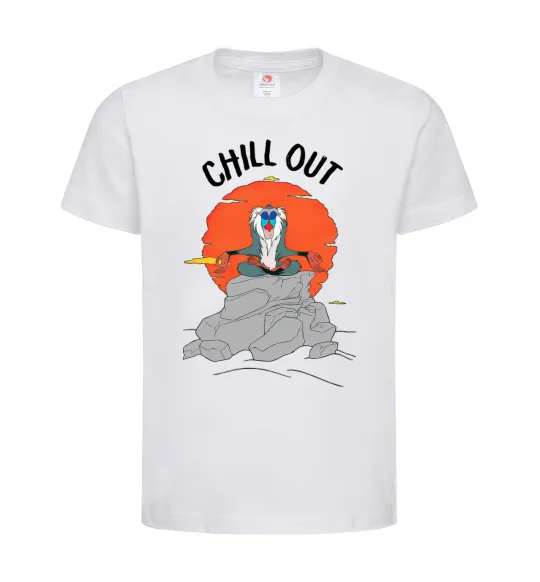 Детская футболка Король Лев Рафики Chill Out Белый фото