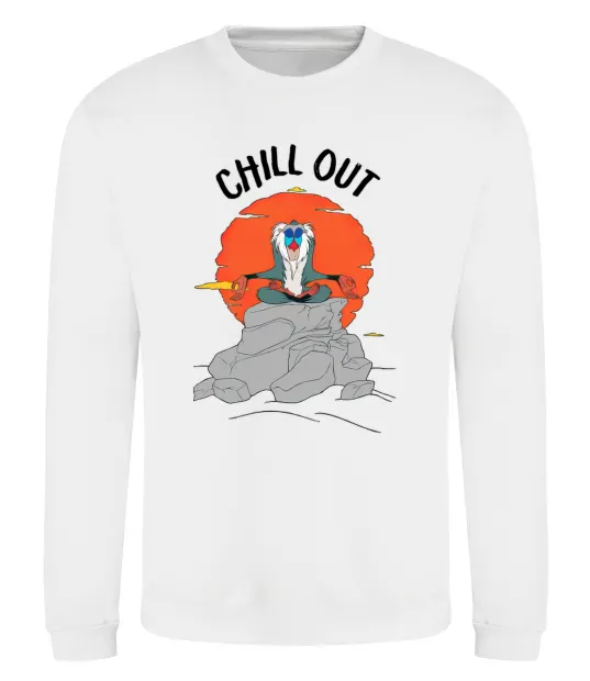 Світшот Король Лев Рафики Chill Out Білий фото