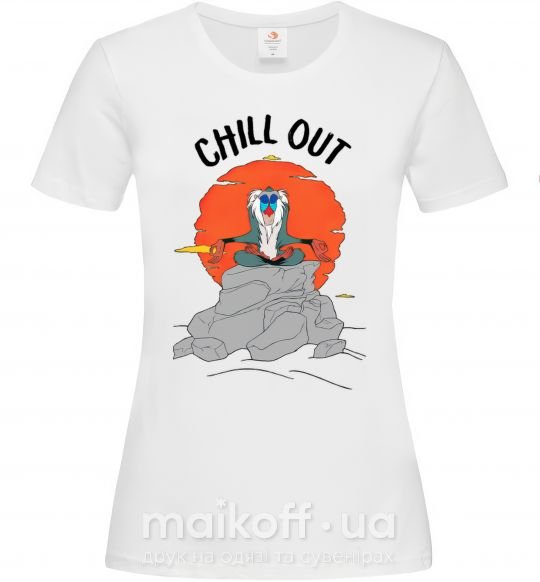 Жіноча футболка Король Лев Рафики Chill Out Білий фото
