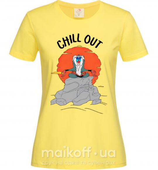 Женская футболка Король Лев Рафики Chill Out Лимонный фото