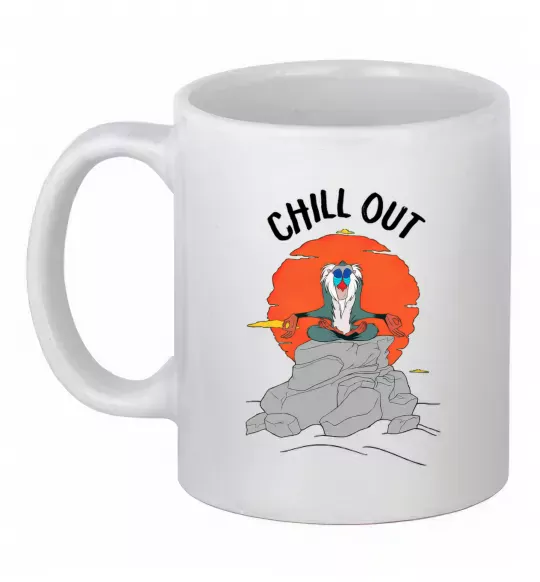 Чашка керамическая Король Лев Рафики Chill Out Белый фото