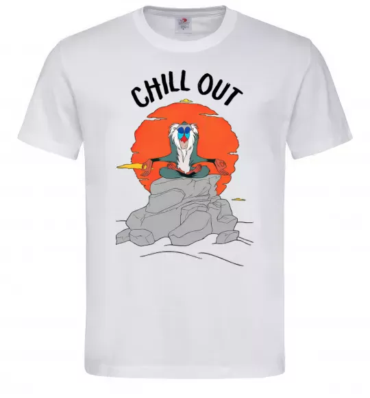 Чоловіча футболка Король Лев Рафики Chill Out Білий фото