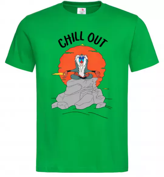 Чоловіча футболка Король Лев Рафики Chill Out Зелений фото