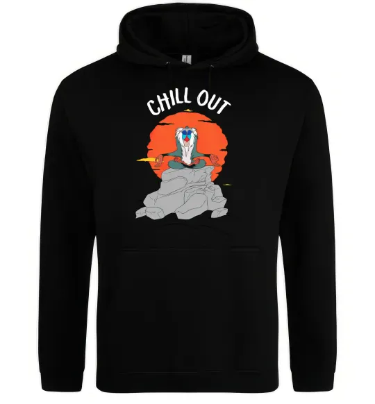 Жіноча толстовка (худі) Король Лев Рафики Chill Out Чорний фото