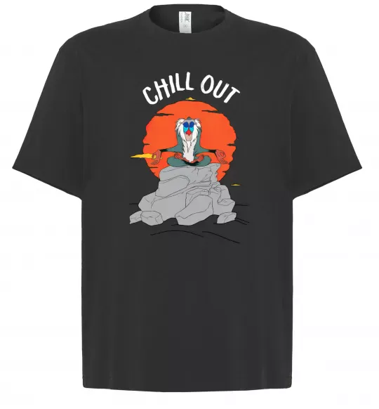 Футболка Оверсайз Король Лев Рафики Chill Out Черный фото