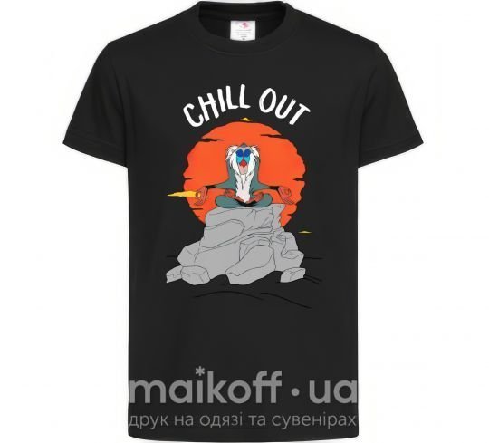 Дитяча футболка Король Лев Рафики Chill Out Чорний фото