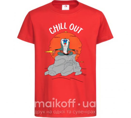 Дитяча футболка Король Лев Рафики Chill Out Червоний фото