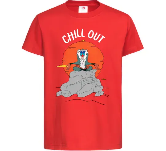 Дитяча футболка Король Лев Рафики Chill Out Червоний фото