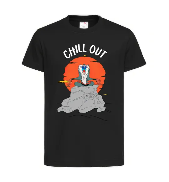 Детская футболка Король Лев Рафики Chill Out Черный фото