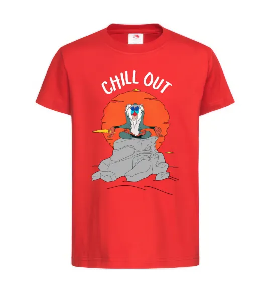 Детская футболка Король Лев Рафики Chill Out Красный фото