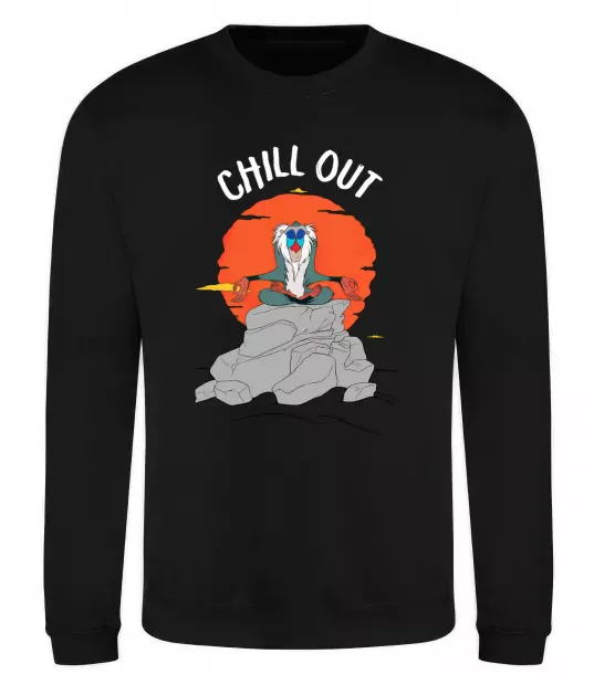 Світшот Король Лев Рафики Chill Out Чорний фото