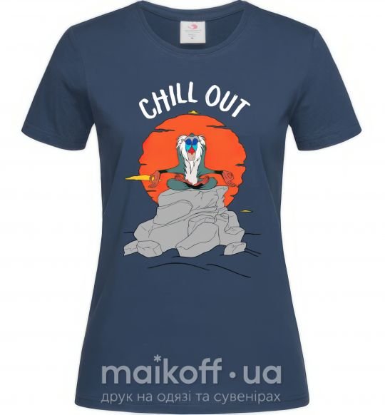 Женская футболка Король Лев Рафики Chill Out Темно-синий фото