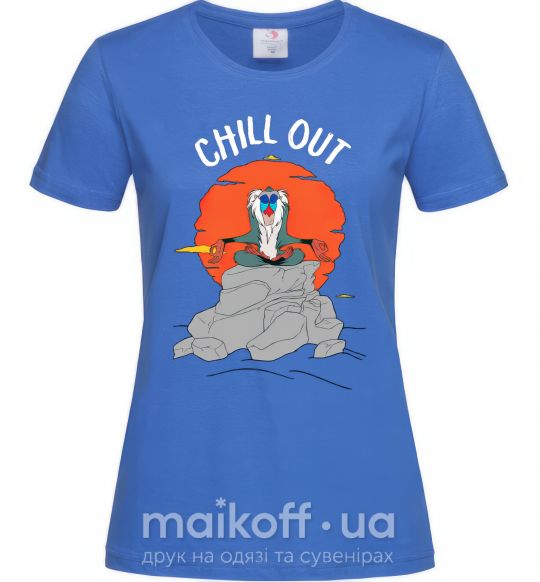 Жіноча футболка Король Лев Рафики Chill Out Яскраво-синій фото