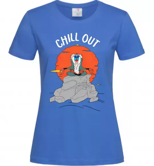 Жіноча футболка Король Лев Рафики Chill Out Яскраво-синій фото