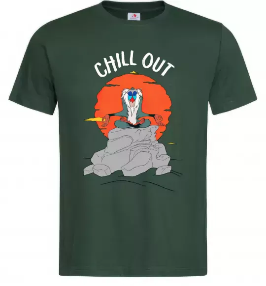 Чоловіча футболка Король Лев Рафики Chill Out Темно-зелений фото