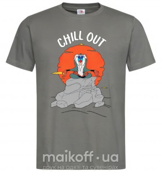 Чоловіча футболка Король Лев Рафики Chill Out Графіт фото