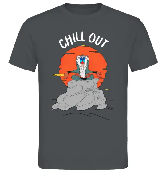 Чоловіча футболка Король Лев Рафики Chill Out Графіт фото