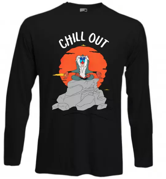 Лонгслів Король Лев Рафики Chill Out Чорний фото