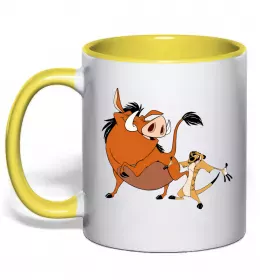 Чашка с цветной ручкой Сімба Голубой фото