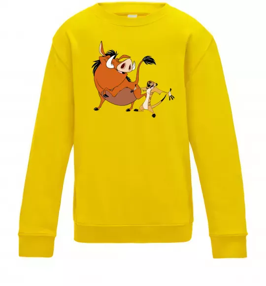 Дитячий світшот Тімон і Пумба Сонячно жовтий фото