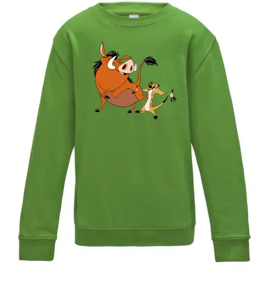 Дитячий світшот Тімон і Пумба Лаймовий фото