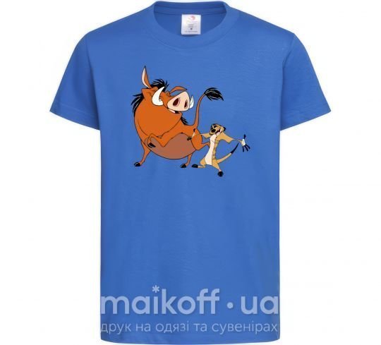 Дитяча футболка Тімон і Пумба Яскраво-синій фото