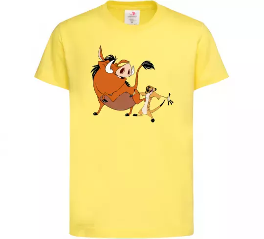 Дитяча футболка Тімон і Пумба Лимонний фото