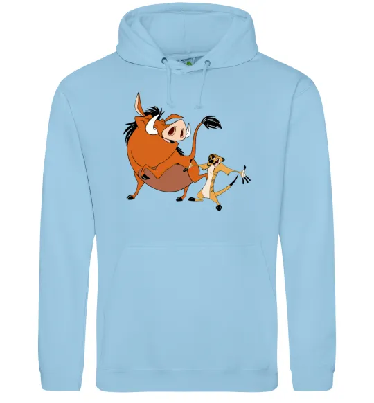 Мужская толстовка (худи) Тімон і Пумба Голубой фото