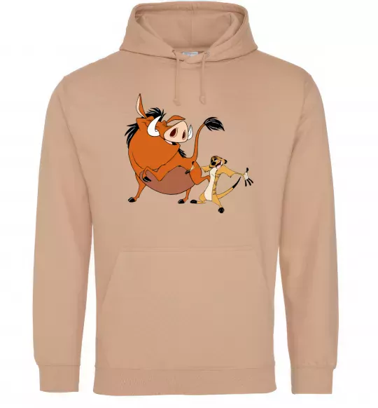 Женская толстовка (худи) Тімон і Пумба Песочный фото