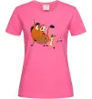 Женская футболка Тімон і Пумба Ярко-розовый фото