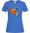 Женская футболка Тімон і Пумба Ярко-синий фото