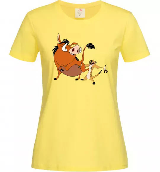 Женская футболка Тімон і Пумба Лимонный фото