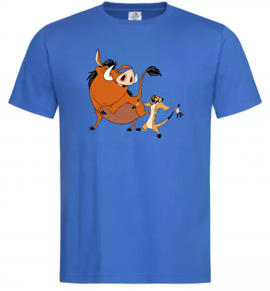 Чоловіча футболка Тімон і Пумба Яскраво-синій фото