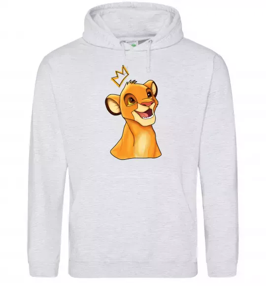 Женская толстовка (худи) Сімба Серый меланж фото