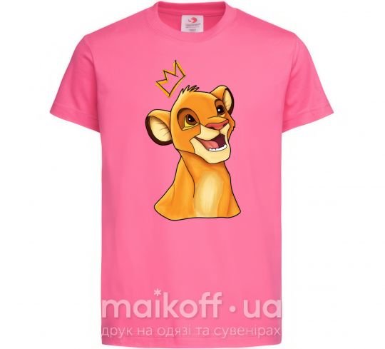 Дитяча футболка Сімба Яскраво-рожевий фото