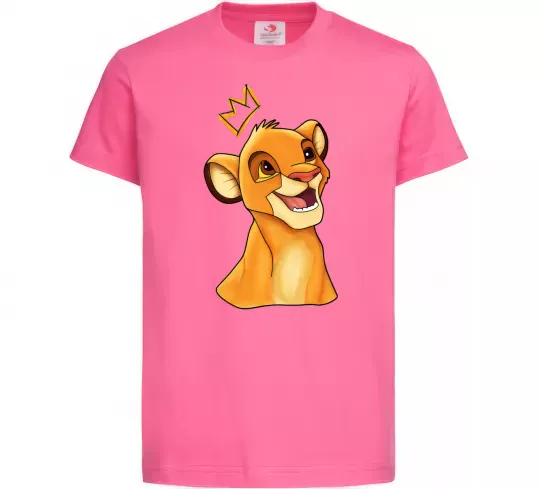 Дитяча футболка Сімба Яскраво-рожевий фото